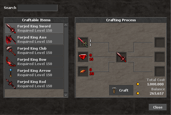 Interface de Forja